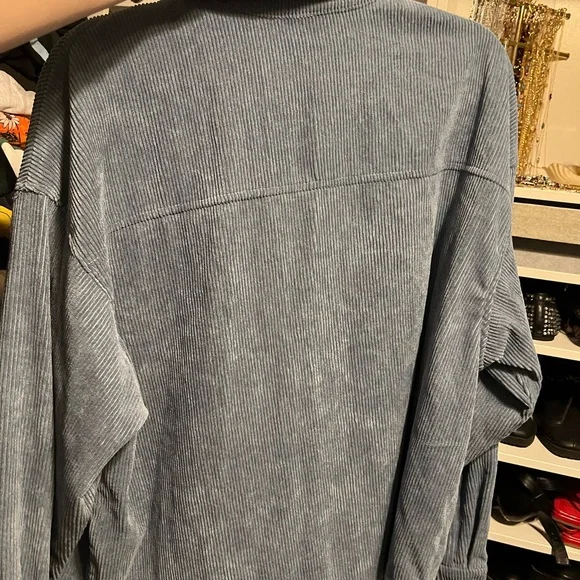 Wishlist Blue Corduroy button down/Shacket - Picture 3 of 3